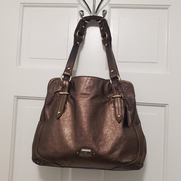 The Sak Bronze Metallic Leather Shoulder Bag - Picture 1 of 10
